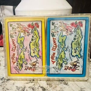 Vintage Virgin Islands Playing Cards - 2 Decks New Sealed in Plastic Packaging